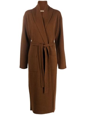 NUUR mid-length belted-coat - Brown