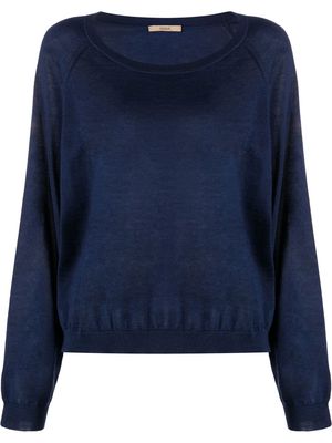 Nuur round-neck fine-knit jumper - Blue