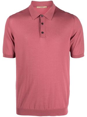 Nuur short-sleeved cotton polo shirt - Pink
