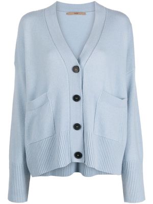 NUUR V-neck wool-cashmere cardigan - Blue