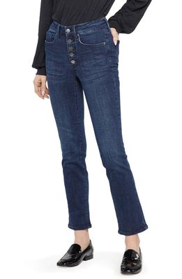NYDJ Button Fly Straight Ankle Jeans in Mesquite