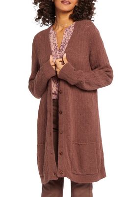 NYDJ Falling Leaves Everyday Cardigan in Hot Cocoa