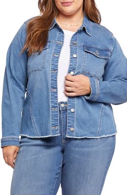 NYDJ Fray Hem Denim Trucker Jacket in Lovesick