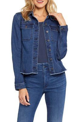 NYDJ Frayed Denim Jacket in Rendezvous