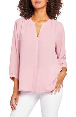 NYDJ High-Low Crepe Blouse in Aphrodite