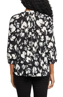 NYDJ High/Low Crepe Blouse in Bellefontaine