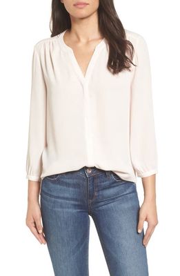 NYDJ High-Low Crepe Blouse in Marquette