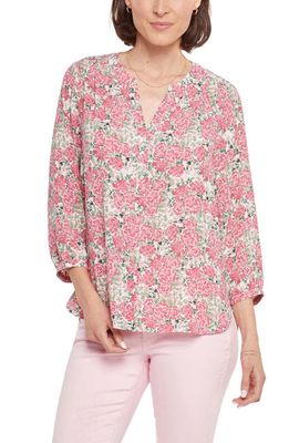 NYDJ High-Low Crepe Blouse in Montpellie
