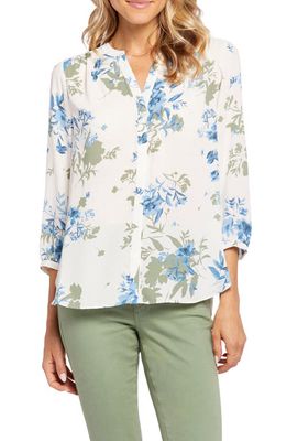 NYDJ High-Low Crepe Blouse in Morganza