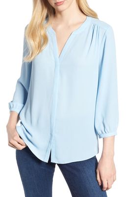 NYDJ High-Low Crepe Blouse in Valley Faire