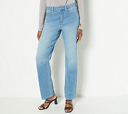 NYDJ Higher Rise Relaxed Straight Jeans- Clean Brookes