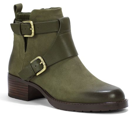 NYDJ Leather or Suede Moto Ankle Boots- Parvani