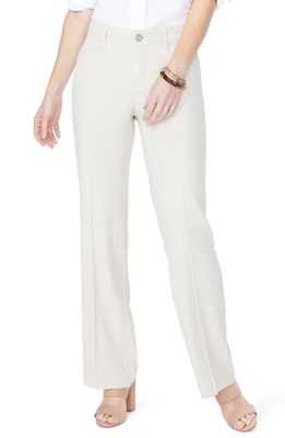 NYDJ Linen Trousers in Feather