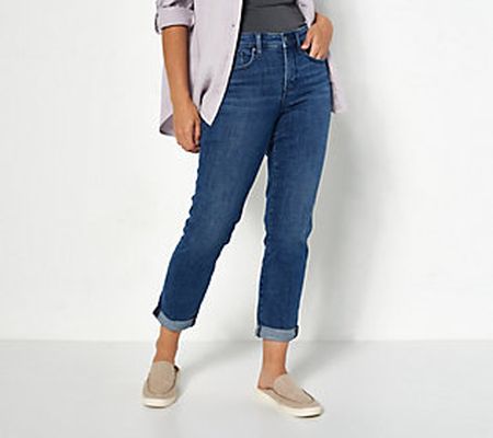 NYDJ Margot Girlfriend Jeans with Double Roll Cuff- Charlotte