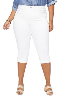 NYDJ Marilyn Cool Embrace® Cuff Crop Straight Leg Jeans in Optic White