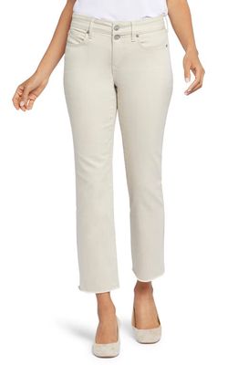 NYDJ Marilyn Frayed Two-Button Ankle Straight Leg Jeans in Feather