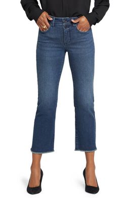 NYDJ Marilyn Frayed Two-Button Ankle Straight Leg Jeans in Precious