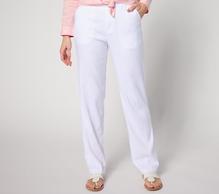 NYDJ Marilyn Linen Trouser - Optic White