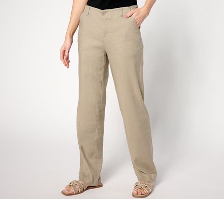 NYDJ Marilyn Linen Trouser - Saddlewood