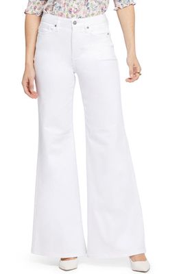NYDJ Mia Palazzo High Waist Flare Jeans in Optic White