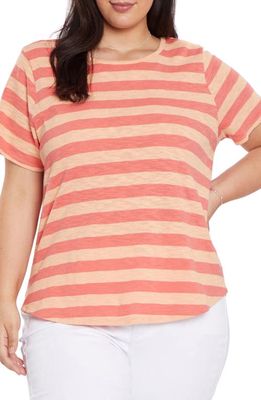 NYDJ Rugby Stripe Jersey T-Shirt in Fruit Punch