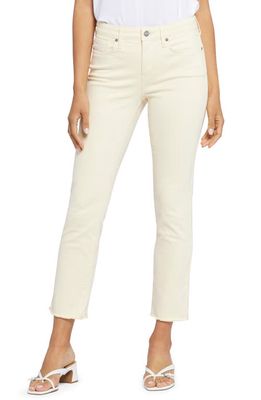 NYDJ Sheri Frayed Hem Slim Jeans in Banana Sorbet
