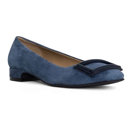 NYDJ Suede or Textile Heeled Flats - Baran