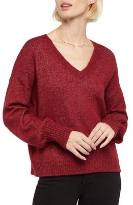 NYDJ V-Neck Sweater in Boysenberry