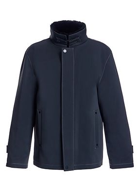 Nylon Shearling-Lined Jacket