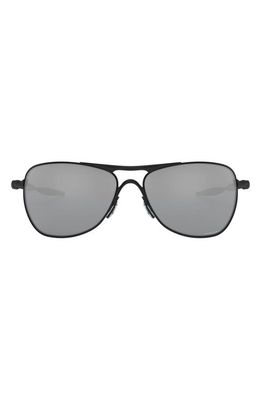 Oakley Crosshair 61mm Prizm™ Polarized Pilot Sunglasses in Matte Black/Prizm Black
