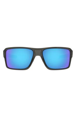Oakley Double Edge 66mm Prizm&trade; Polarized Oversize Wrap Sunglasses in Grey