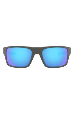Oakley Drop Point™ 61mm Prizm™ Polarized Wrap Sunglasses in Gunmetal