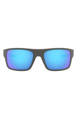 Oakley Drop Point&trade; 61mm Prizm&trade; Polarized Wrap Sunglasses in Gunmetal