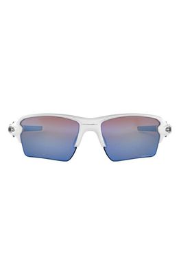 Oakley Flak® 2.0 XL 59mm Prizm™ Polarized Rectangular Sunglasses in White
