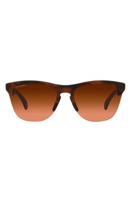 Oakley Frogskins Lite 63mm Gradient Oversized Round Sunglasses in Brown Tort