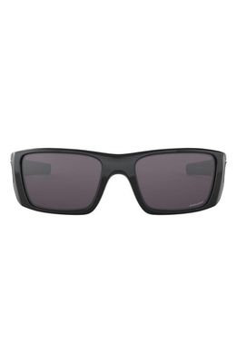 Oakley Fuel Cell 60mm Prizm&trade; Rectangular Wrap Sunglasses in Black