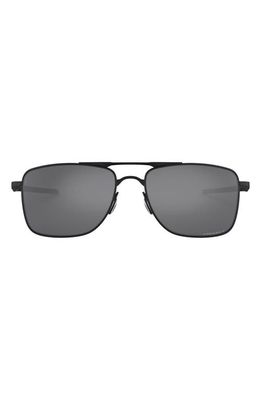 Oakley Gauge 8 62mm Oversize Prizm Polarized Pilot Sunglasses in Matte Black/Prizm Black