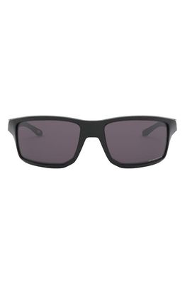 Oakley Gibston 61mm Wrap Sunglasses in Black