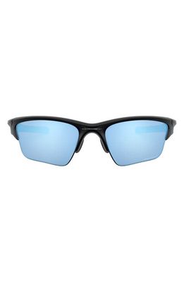 Oakley Half Jacket 2.0 XL 62mm Polarized Rectangular Sunglasses in Rubber Black
