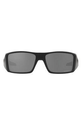 Oakley Heliostat 61mm Prizm Polarized Rectangular Sunglasses in Matte Black