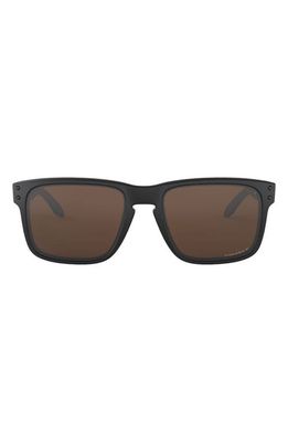 Oakley Holbrook&trade; 57mm Polarized Rectangle Sunglasses in Black