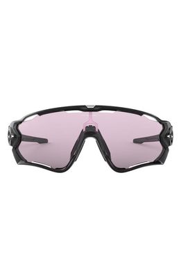 Oakley Jawbreaker 135mm Prizm Cycling Shield Sunglasses in Polished Black/Prizm Low