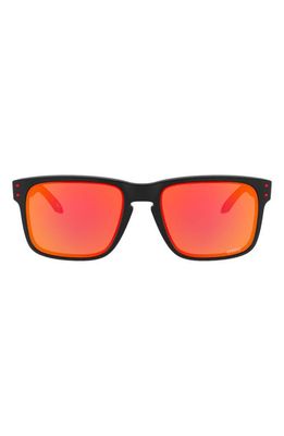 Oakley Kanas City Chiefs Holbrook 57mm Polarized Square Sunglasses in Black