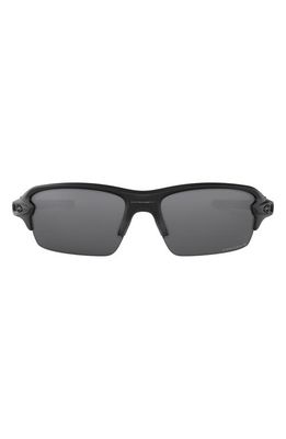 Oakley Kids' Flak XS 59mm Prizm Polarized Rectangular Sunglasses in Matte Black