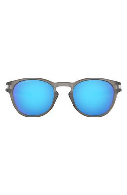 Oakley Latch™ 53mm Prizm™ Polarized Round Sunglasses in Grey