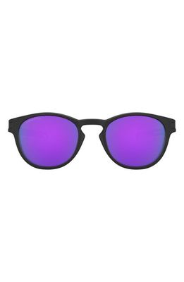 Oakley Latch™ 53mm Prizm™ Round Sunglasses in Matte Black