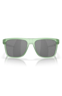 Oakley Leffingwell 57mm Prizm Rectangular Sunglasses in Black Green