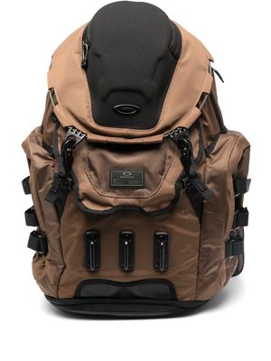 Oakley logo-patch backpack - Brown