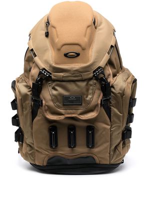 Oakley logo-patch buckled backpack - Brown