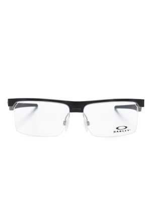 Oakley logo-plaque square-frame glasses - Black